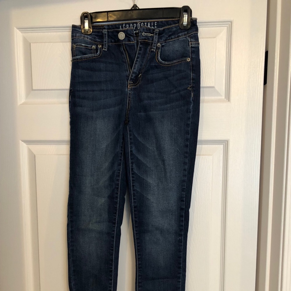 Aeropostale dark wash high waisted jeggings